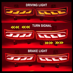 Red Lens Rear Bumper Reflector Fog Light LED Brake Lamp For Honda CRV 2020-2022