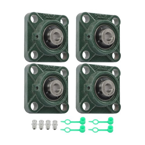 UCF201-8 1/2" Bore Pillow Block Flange Bearing 4 Bolt Solid Base (4PCS)