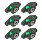 6PCS UCP201-8 Pillow Block Bearing 1/2"Bore 2 Bolt Cast Iron Base Self Alignment