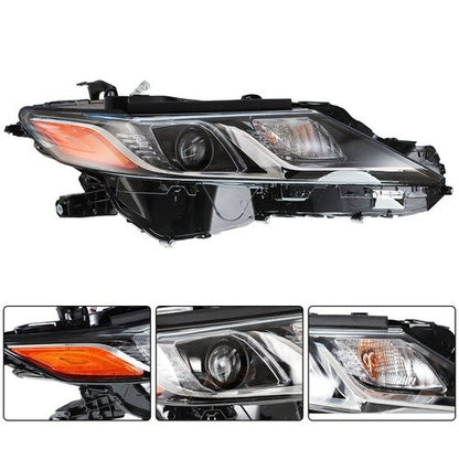 Headlight Lamp Passenger RH Side Black Housing For Toyota Camry L/Le/Se 2018-19