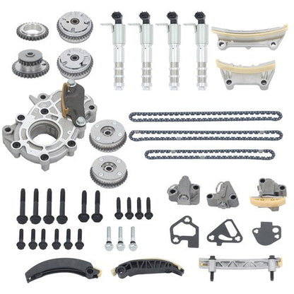 Timing Chain Kit & 4VVT Cam Phaser & Oil Pump For Chevrolet Traverse 2009-2016