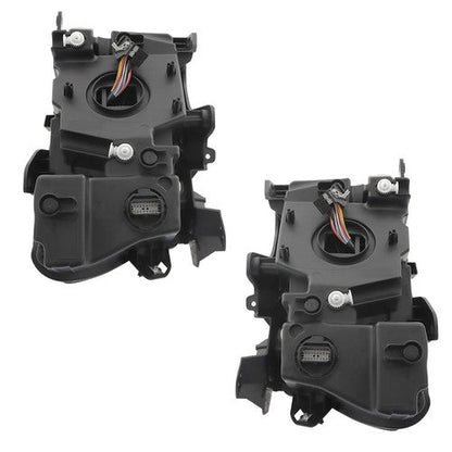 For Grand Cherokee 2021-2024 (w/o Animation & Leveling) Pair Headlamps LED Black
