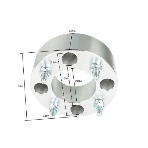 Wheel Spacers For Honda Rincon 680 4x110 2" 74mm M10x1.25 Silver X4
