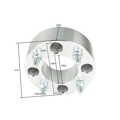 Wheel Spacers For Honda Rincon 680 4x110 2" 74mm M10x1.25 Silver X4