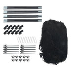 33x12x10 FT Softball Baseball Batting Cage Net With Shock-absorbing Rope & Rod