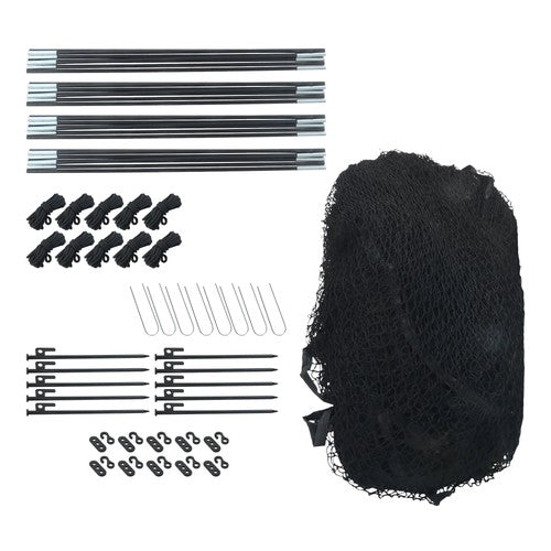 33x12x10 FT Softball Baseball Batting Cage Net With Shock-absorbing Rope & Rod