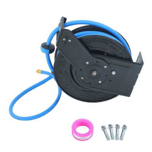 Scalable Hose Spool 1/2" x 50 Ft , Industrial Grade Rubbe, Air Hose Reel