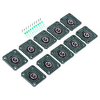 10 Pcs UCP204-12 Pillow Block Flange Bearing 3/4" Bore 4 Bolt Solid Base