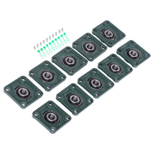 10 Pcs UCP204-12 Pillow Block Flange Bearing 3/4" Bore 4 Bolt Solid Base