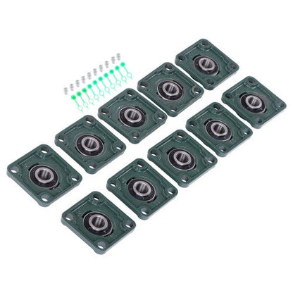 10 Pcs UCP204-12 Pillow Block Flange Bearing 3/4" Bore 4 Bolt Solid Base