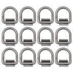 1/2 Inch Heavy Duty Weld-On Forged D Ring Fracture Strength 12,000lbs (12 Pack)
