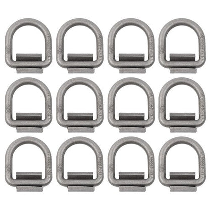 1/2 Inch Heavy Duty Weld-On Forged D Ring Fracture Strength 12,000lbs (12 Pack)