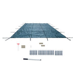 WaterWarden Solid Vinyl Pool Safety Cover – Fits 12' x 24' Rectangle Pool