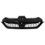 For 2017 2018 2019 Honda CRV CR-V Front Glossy Black Grille JDM Style Grill