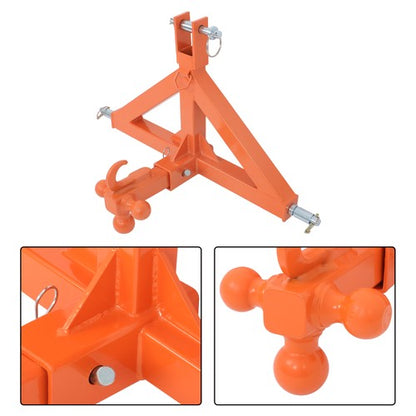 Quick Hitch Adapter For Kubota Tractor 3 Point 2" Trailer Hitch Receiver Drawbar