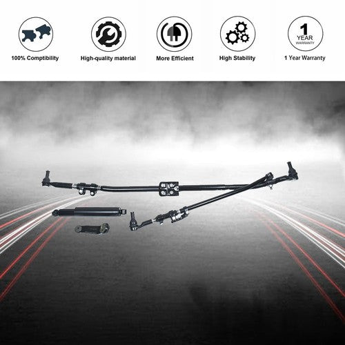 Fit For Dodge Ram 1500 2500 3500 Steering Linkage Drag Link Tie Rod Upgrade Kit