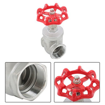 Stainless Steel Gate Valve 1-1/2" NPT Female Rotary Sluice Valve With Wheel Hand