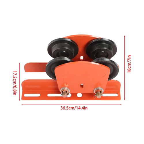 2200lbs/1 Ton I-Beam Manual Trolley Double Wheels 2.68"-4.33" Adjustable