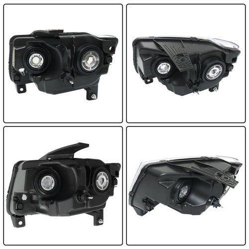 Halogen Clear Pair Chrome For Jeep Grand Cherokee 11-13 Compass 11-17 Headlights