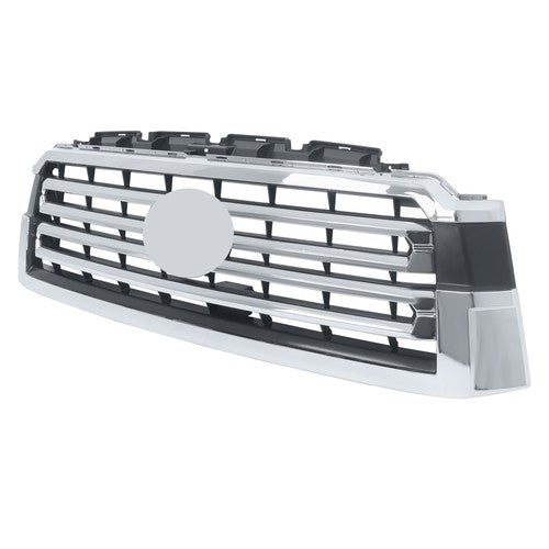 Front Bumper Upper Grille Chrome New Fit For Toyota Sequoia 2018 19-22 Plastic