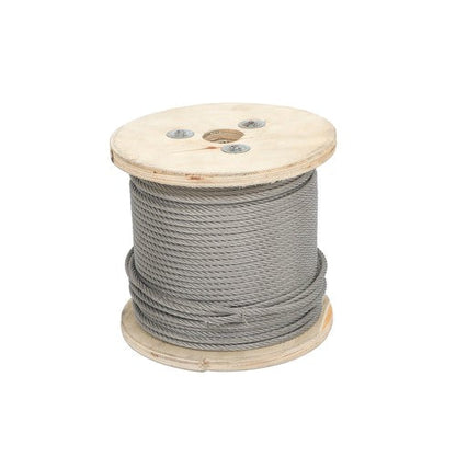 T304 3/16 Inch Stainless Steel Cable 7x19 Strands 250FT 3700 lbs Steel Wire Rope