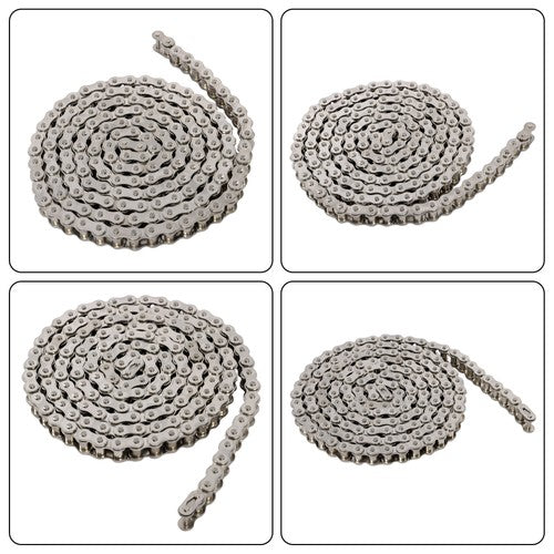 #60 Roller Chain 10 Feet with 2 Connecting Links, Carbon Steel Chain
