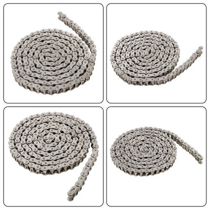 #60 Roller Chain 10 Feet with 2 Connecting Links, Carbon Steel Chain