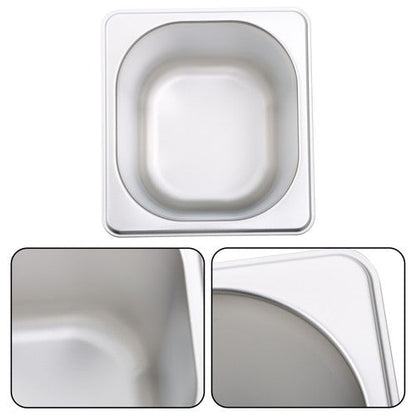 6 Inch Deep Thickened 1/6 Size 6 Pack Stainless Steel Steam Table Pans