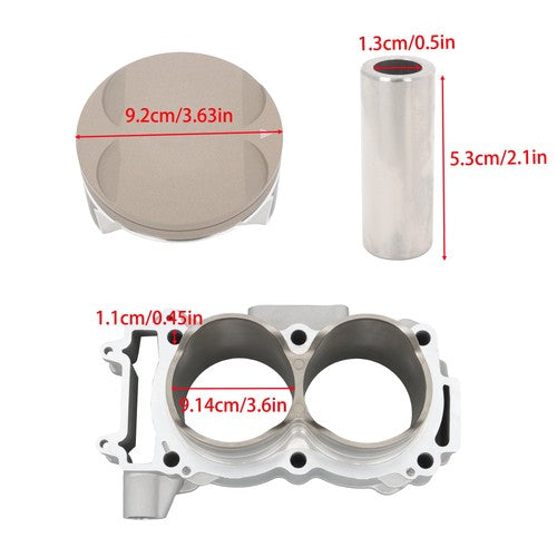 For Polaris 1000/RZR/XP 93mm Cylinder Gasket Piston Overhaul Kit 2014-18 3023156