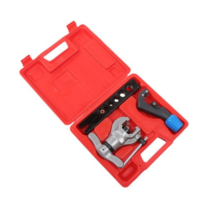 Eccentric Flaring Tools Set & 45° Tube Cutter Kit for 7 Dies Sizes 3/16"-3/4"