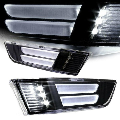 LED Bumper Smoky Side Marker Lights Pair Fits 2003-2007 Infiniti G35 2Door Coupe