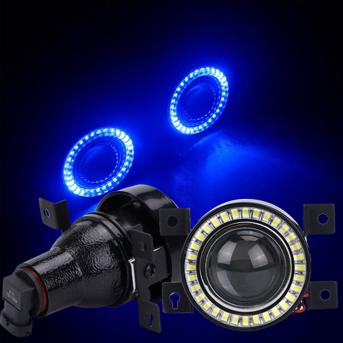 LED Blue Halo Projector Fog Light Angel Eyes Ring DRL for 2016-2021 for Honda Civic