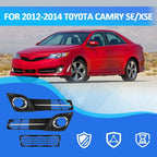 For 2012-2014 Toyota Camry SE Upper & Lower Grille + Halogen Fog lights 6PCS