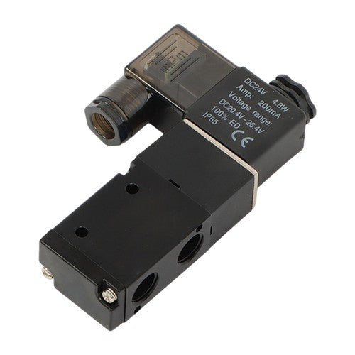 1/4'' DC 12V 3 way 2 position Pneumatic Electric Solenoid Valve NPT Air Aluminum