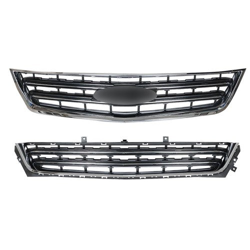 2PCS Black Front Upper & Lower Grille For Chevrolet Impala 2014-2020 Chrome New