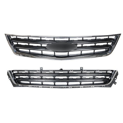 2PCS Black Front Upper & Lower Grille For Chevrolet Impala 2014-2020 Chrome New