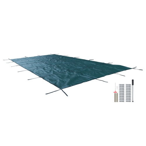 Safety Pool Cover Fits 14FTx26FT Inground Swimming Pools For Backyard Yard Green