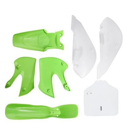 Green&White Plastic Fender Fairing Kit For KX 65 KLX 110 KLX110 DRZ110