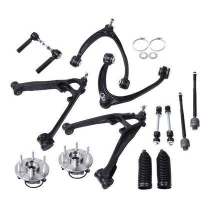 14pc For GMC Sierra 1500 2007-2013 Front Upper Lower Control Arms Wheel Hub 4WD