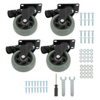 4 Pack Grey 4 Inch Swivel Caster Wheels Heavy Duty With brake