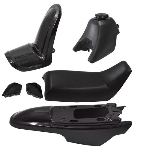 Plastic Fender Body Seat Gas Tank Kit for Yamaha PW50 PY50 Black