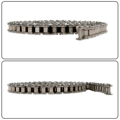 #60 Roller Chain 10 Feet with 2 Connecting Links, Carbon Steel Chain
