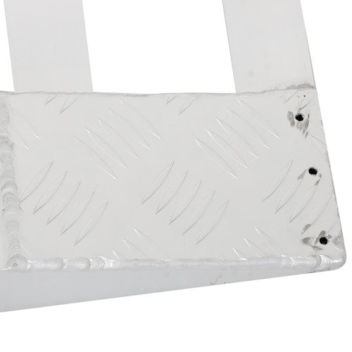 2Pcs 72'' × 14'' Aluminum Sliver Trailer Ramps 6500LBS Total Beavertail Hook End