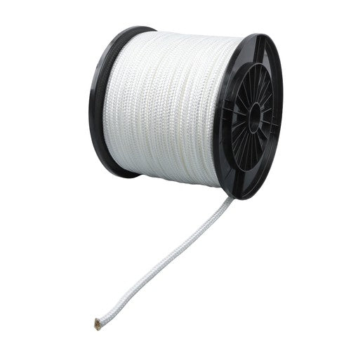 3/8 Inch Nylon Rope 250 Foot Sturdy Spool Nylon Solid Braid Rope White