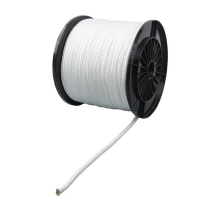 3/8 Inch Nylon Rope 250 Foot Sturdy Spool Nylon Solid Braid Rope White