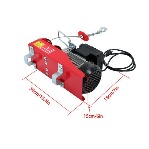 110V 880lbs Automatic Lift Electric Hoist with 328ft Wireless Remote Control
