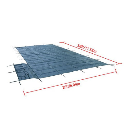 Inground Pool Safety Cover Fits 18 x 36ft With Right Steps Mesh Solid