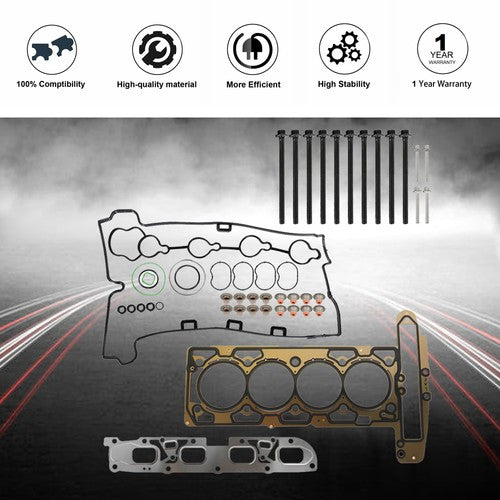 For 14 Chevrolet Impala 12-17 Buick Verano 2.4L l4 Head Gasket Bolts Set