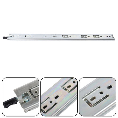 1 Pair of 22In Locking Drawer Slides Full Extension & Lock 150 lb Load Capacity