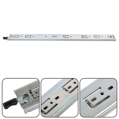 1 Pair of 22In Locking Drawer Slides Full Extension & Lock 150 lb Load Capacity